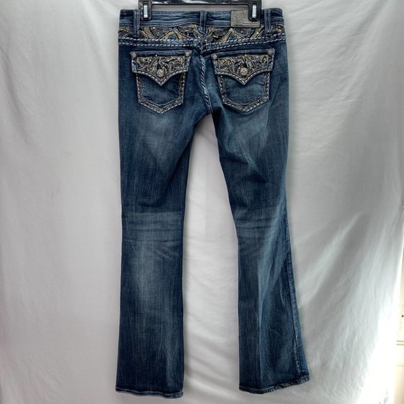 Grace in LA Low Rise Bootcut Denim Jeans - Size 29 - Picture 2 of 7